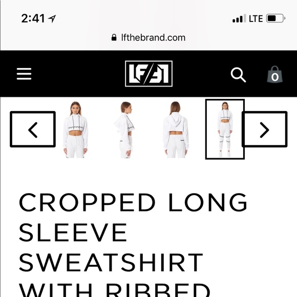 LF Cropped Long Sleeve Sweatshirt - Picture 8 of 9